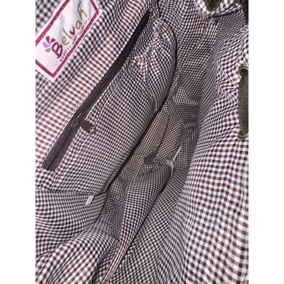 Belvah NWT Quilted Backpack with 1 or 2 Straps Brown and Pink - Picture 7 of 15